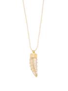 Matchesfashion.com Isabel Marant - Studded-pendant Necklace - Womens - White Gold