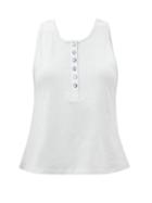 Le Ore - Amalfi Cross-back Jersey Tank - Womens - Light Blue / Grey