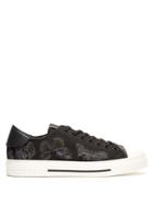 Valentino Low-top Butterfly-embellished Canvas Trainers