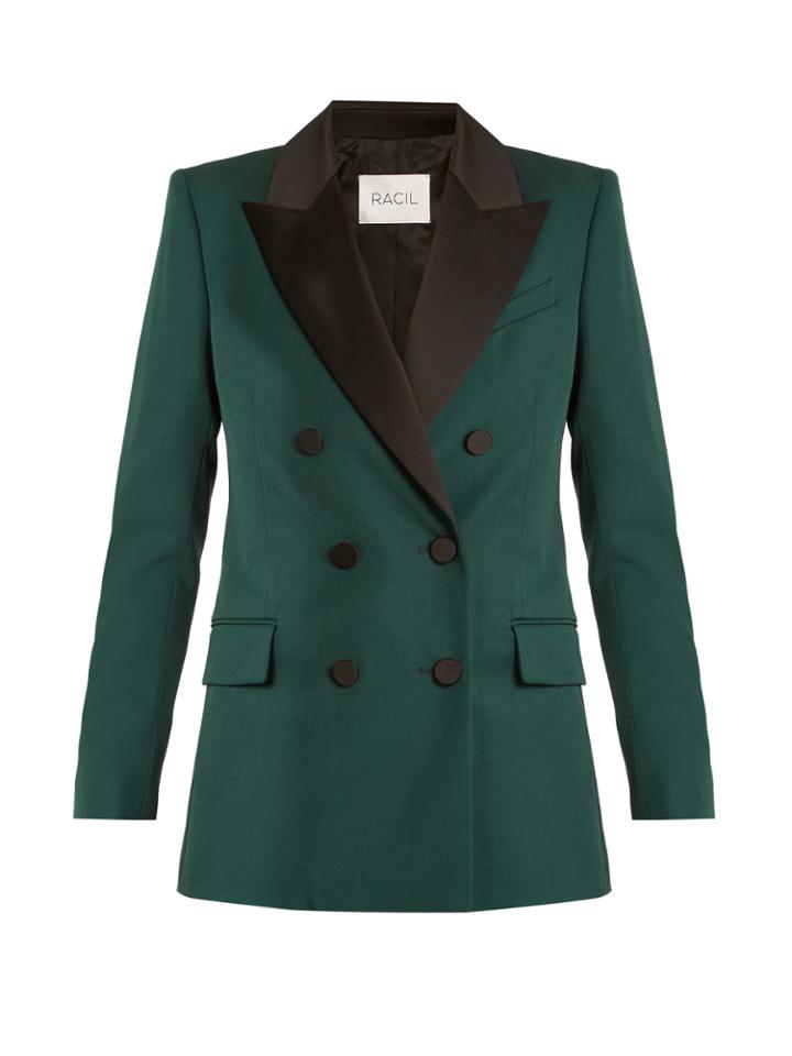 Racil Cambridge Double-breasted Wool Blazer