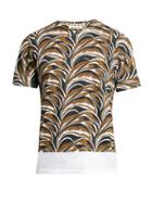 Marni Abstract Leaf-print Round-neck T-shirt