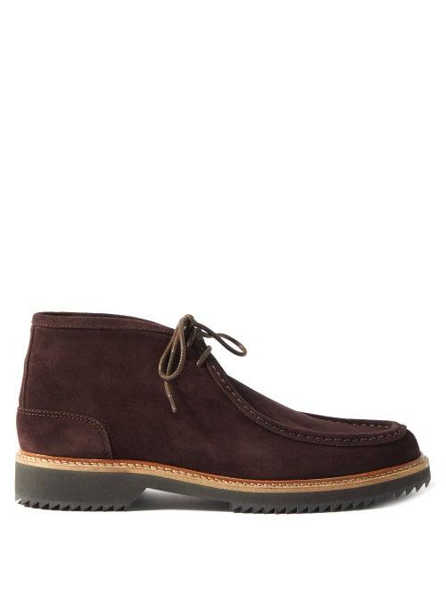 A.p.c. - Jeremie Desert Suede Boots - Mens - Dark Brown