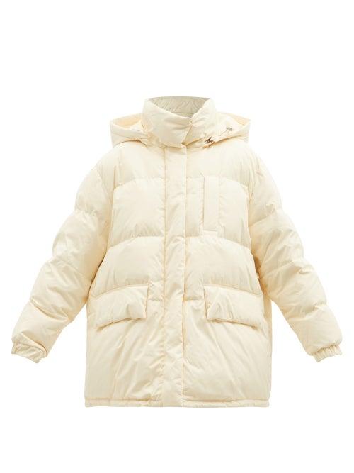 The Frankie Shop - Tignes Hooded Recycled-fibre Down Coat - Womens - Ivory