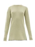 Matchesfashion.com Joseph - Contrasting-hem Cashmere Sweater - Womens - Light Green