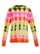 Matchesfashion.com The Elder Statesman - Sliced Tie-dye Cashmere Hooded Sweater - Womens - Multi