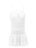 Matchesfashion.com Melissa Odabash - Chelsea Embroidered Cotton-voile Mini Dress - Womens - White