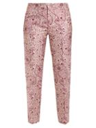 Matchesfashion.com Giambattista Valli - Floral Jacquard Trousers - Womens - Pink Multi
