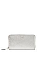 Balenciaga Metallic Zip-around Leather Wallet