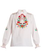 Muzungu Sisters Dora Embroidered Cotton Shirt