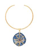 Sylvia Toledano Torque Flash Agate-pendant Choker