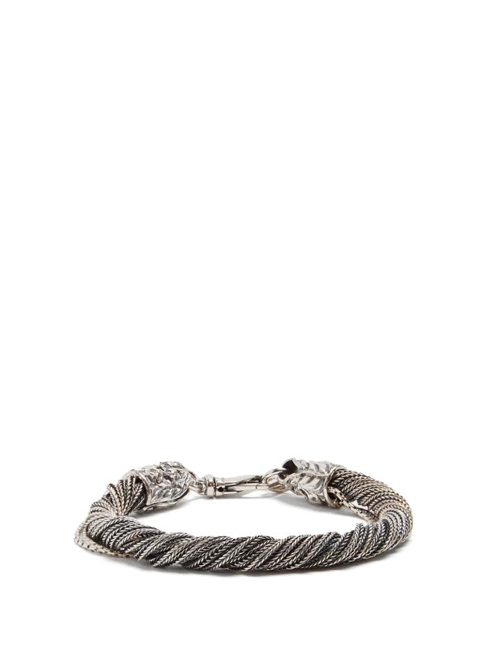 Emanuele Bicocchi Twisted Sterling-silver Bracelet