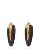Matchesfashion.com Peter Pilotto - X Marco Panconesi Hoop Earrings - Womens - Black