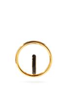 Matchesfashion.com Charlotte Chesnais - Saturn Large 18kt Gold-vermeil Single Hoop Earring - Womens - Black Gold