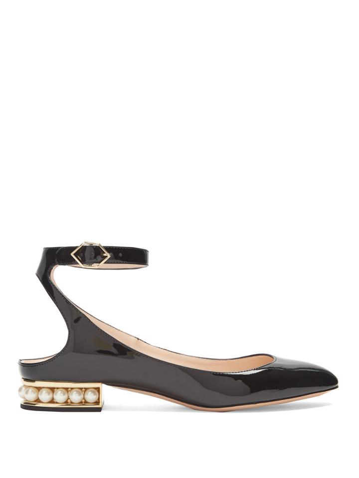 Nicholas Kirkwood Lola Pearl-heeled Patent-leather Pumps