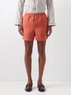 L.e.j - Plage Linen Shorts - Mens - Brown