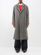 Molly Goddard - Leroy Lace-trim Herringbone-wool Coat - Mens - White Black