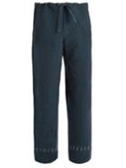 Hecho Drawstring-waist Straight-leg Linen Trousers