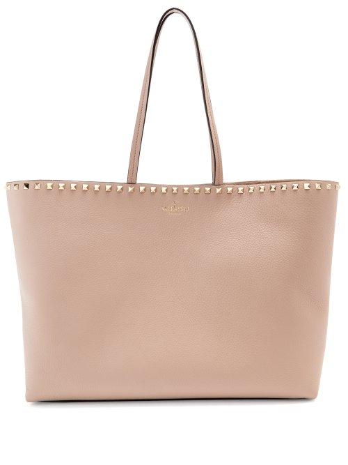 Matchesfashion.com Valentino - Rockstud Leather Tote Bag - Womens - Nude