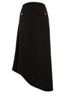 Matchesfashion.com Ellery - Asymmetric Crepe Midi Skirt - Womens - Black