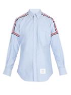 Matchesfashion.com Thom Browne - Button Down Woven Cotton Shirt - Mens - Light Blue