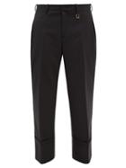 Wooyoungmi - Cropped Wool-blend Trousers - Mens - Black