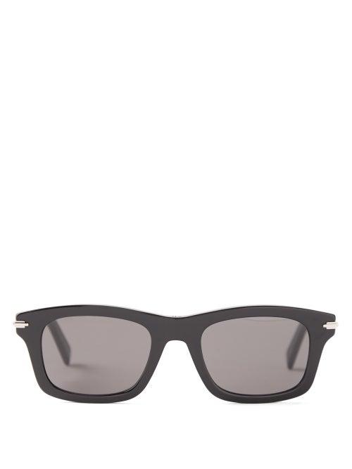 Dior - Rectangular Acetate Sunglasses - Mens - Black