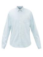 Matchesfashion.com Schnayderman's - Washed-denim Shirt - Mens - Light Blue