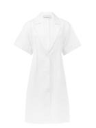 Matchesfashion.com Marina Moscone - Floral-jacquard Cotton Shirt Dress - Womens - White