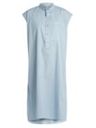 Matchesfashion.com Balenciaga - Cotton Poplin Sleeveless Dress - Womens - Light Blue