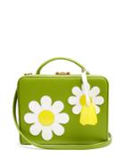 Mark Cross Grace Large Grained-leather And Rattan Box Bag