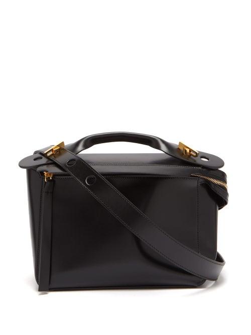 Matchesfashion.com Sophie Hulme - The Bolt Leather Box Bag - Womens - Black