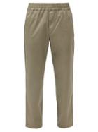Matchesfashion.com Barena Venezia - Bragola Elasticated-waist Cotton-blend Trousers - Mens - Khaki