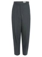 Alexander Mcqueen - Pegged Twill Trousers - Womens - Grey