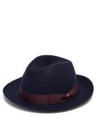 Matchesfashion.com Borsalino - Alessandria Felt Hat - Mens - Navy Multi