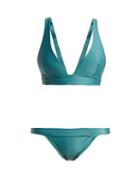 Matchesfashion.com Haight - Low Rise Triangle Bikini - Womens - Light Green