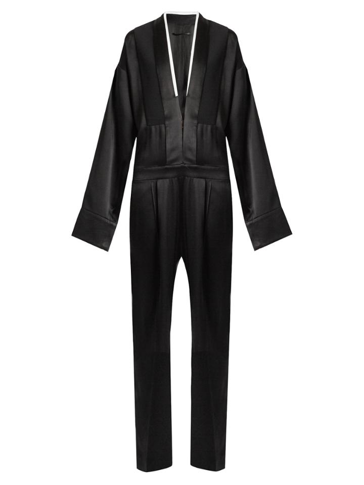 Haider Ackermann Glyzine Contrast-trim Satin Jumpsuit