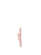 Matchesfashion.com Hillier Bartley - Crystal Pav Paper Clip Gold Plated Earring - Womens - Pink