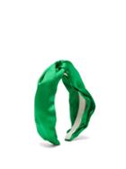 Matchesfashion.com Benot Missolin - Helene Knotted Silk Satin Headband - Womens - Green