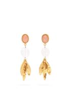 Matchesfashion.com Sylvia Toledano - Crystal Vibes Rose Quartz Clip Earrings - Womens - Pink Multi