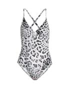 Norma Kamali Slip Mio Leopard-print Swimsuit