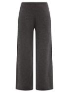 Raey - Wide-leg Knitted Cashmere Trousers - Womens - Charcoal