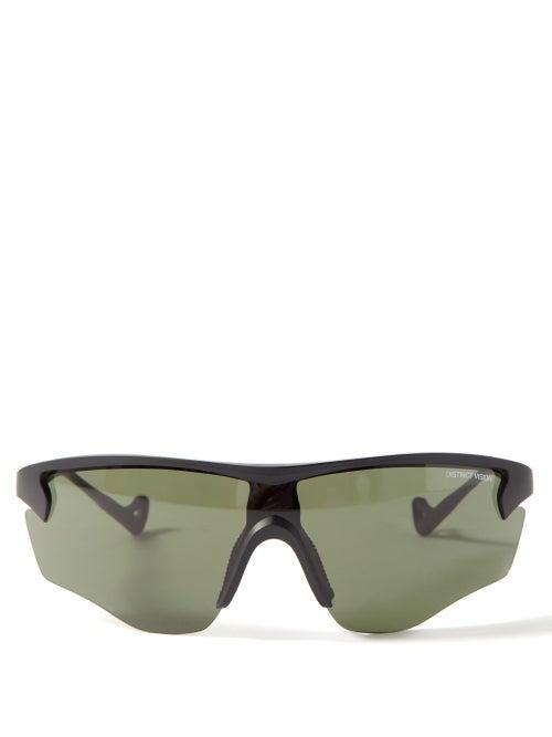 District Vision - Junya Racer Rectangular Nylon Sunglasses - Mens - Green