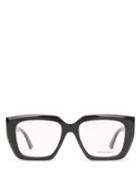 Matchesfashion.com Bottega Veneta - Square Acetate Glasses - Womens - Black
