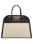 Matchesfashion.com The Row - Margaux 15 Large Canvas And Leather Tote Bag - Womens - Beige Multi