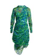 Matchesfashion.com Preen By Thornton Bregazzi - Lynn Devor Silk Blend Dress - Womens - Green Multi