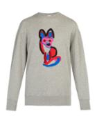 Matchesfashion.com Maison Kitsun - Acide Fox Embroidered Sweatshirt - Mens - Grey Multi