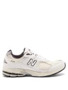 New Balance - 2002r Mesh, Leather And Suede Trainers - Mens - White