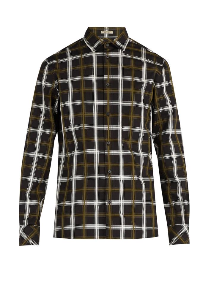 Bottega Veneta Check-jacquard Cotton-blend Shirt