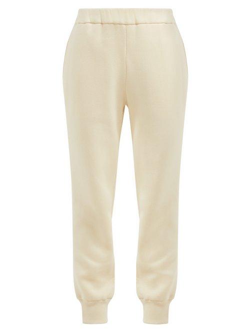 Matchesfashion.com The Row - Angeles Brushed Cotton Terry Track Pants - Womens - Cream