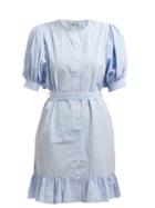 Matchesfashion.com Mes Demoiselles - Tropique Gingham Check Cotton Dress - Womens - Blue White